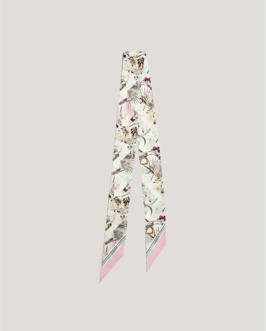 Jungle Orchids silk scarf