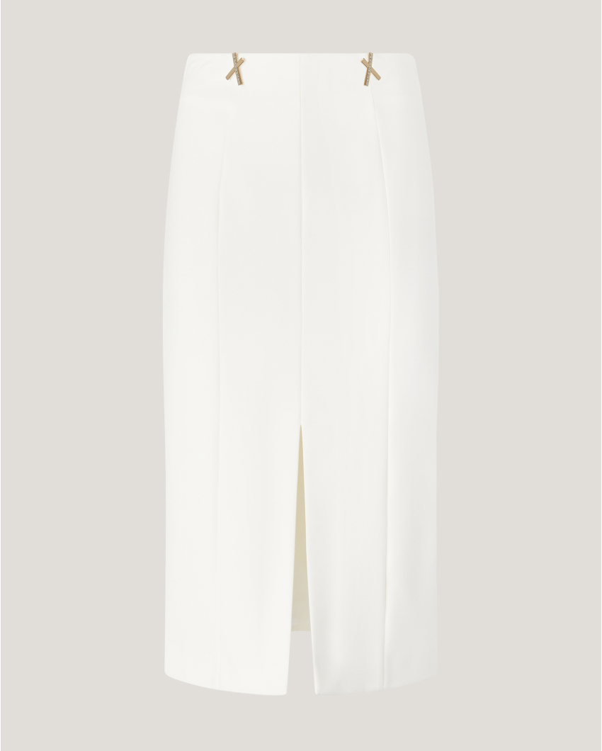 Pencil skirt with front slit
