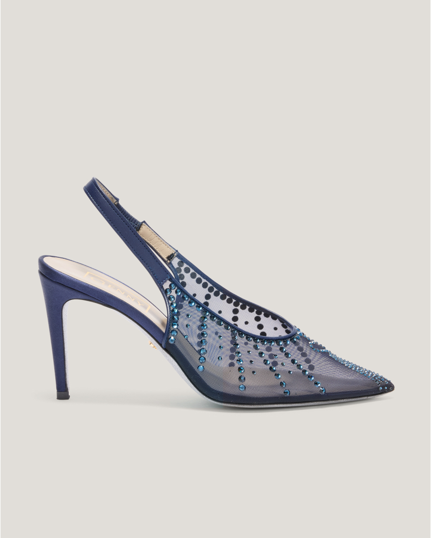 Slingback with rhinestones