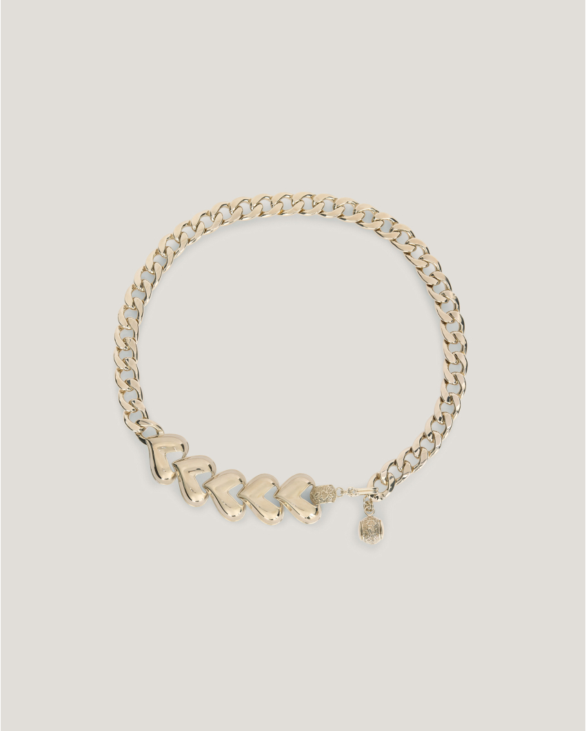 Chain Belt with Hearts