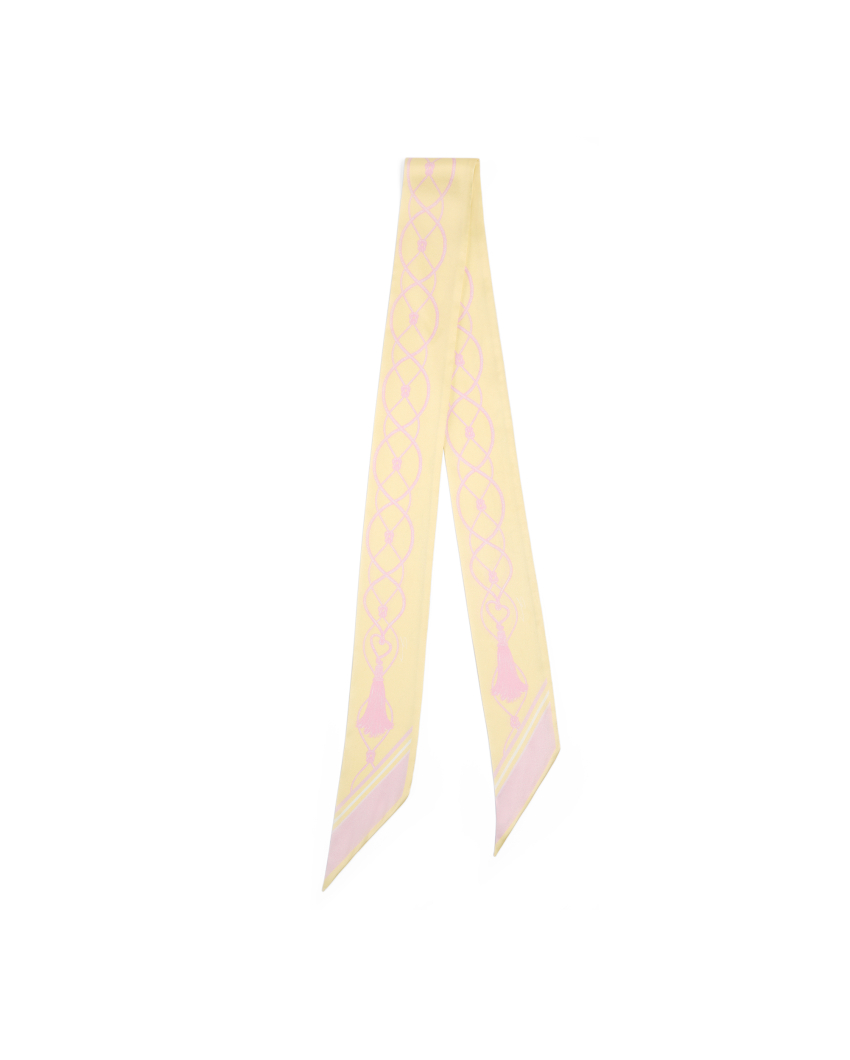 Silk foulard with orchid rope