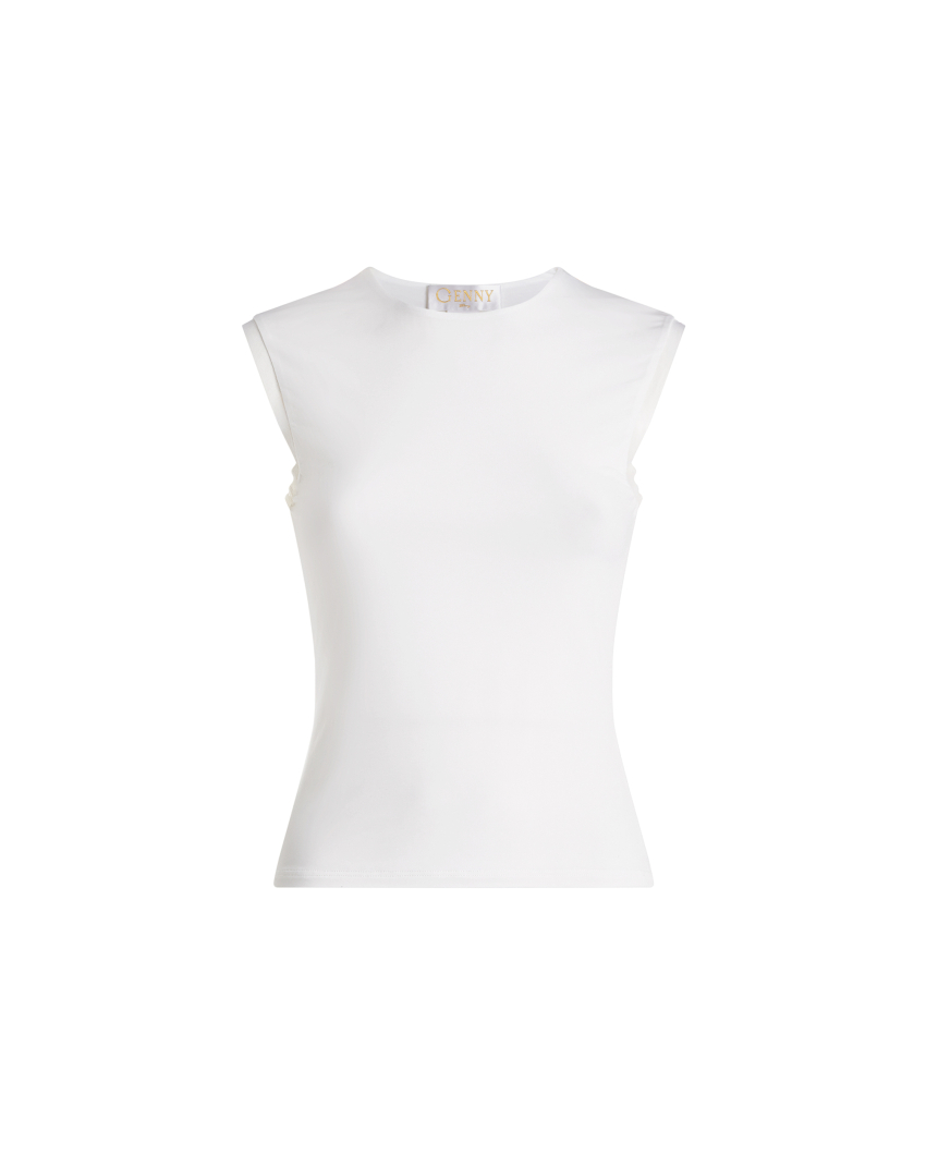 Top smanicato in jersey