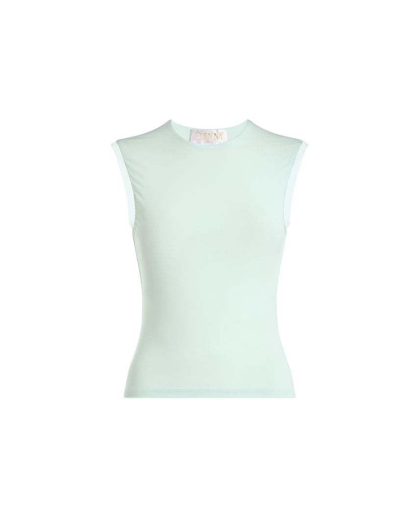 Top smanicato in jersey