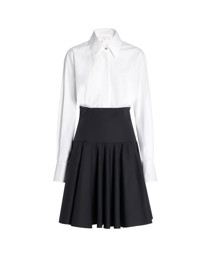 Cotton poplin bustier dress