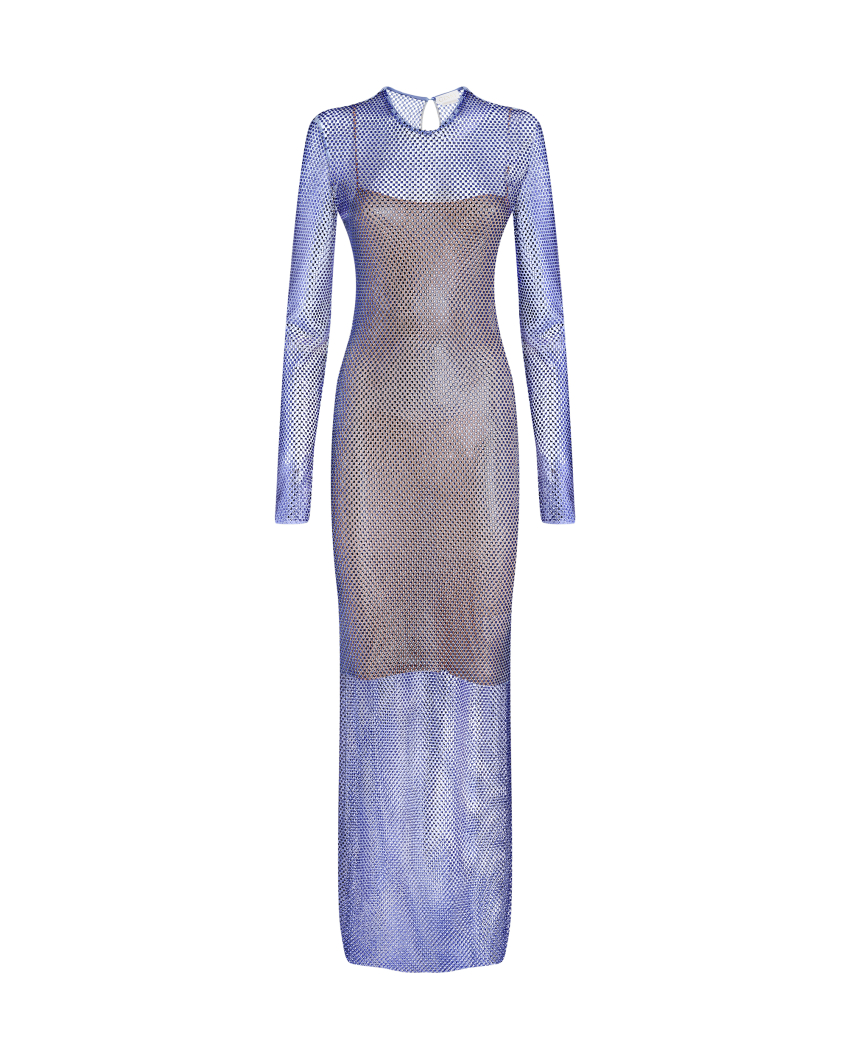 Rhinestone Mesh Dress