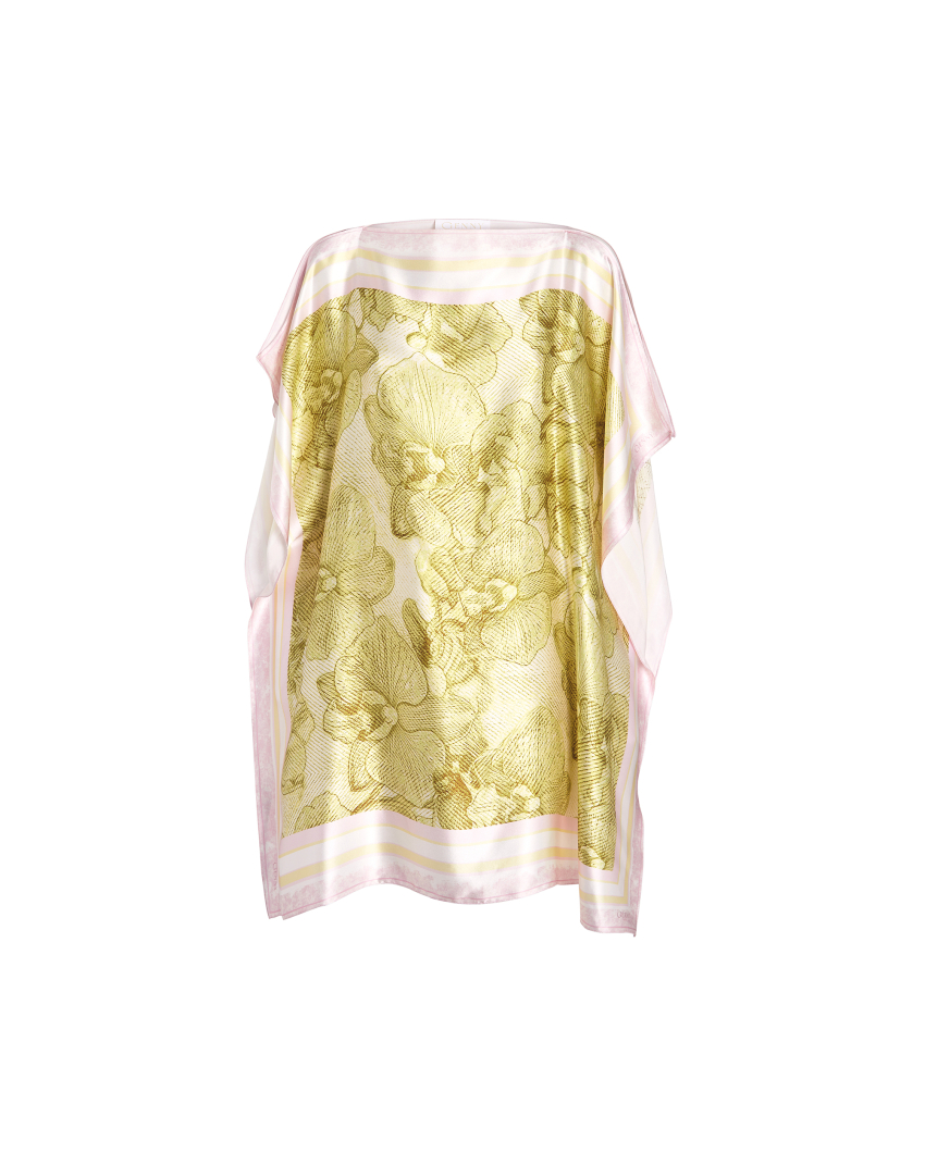 Kaftan crafted from pure silk