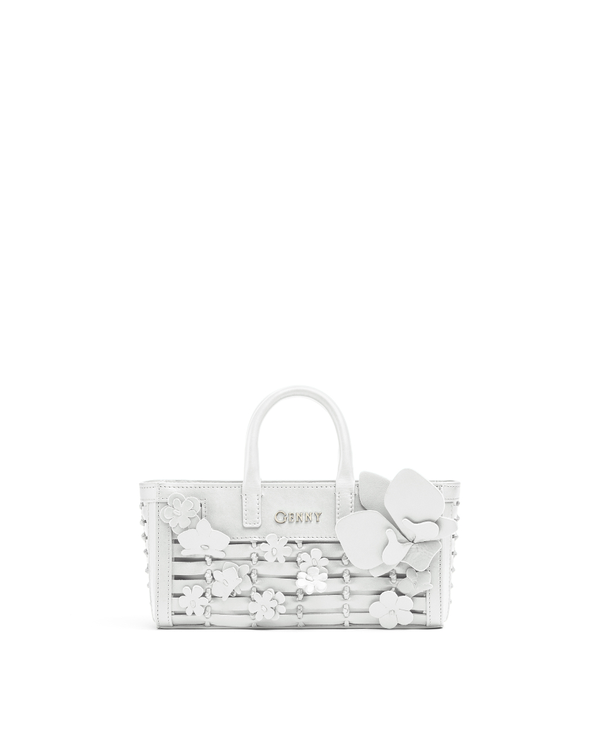 Genny Orchid bag with flowers