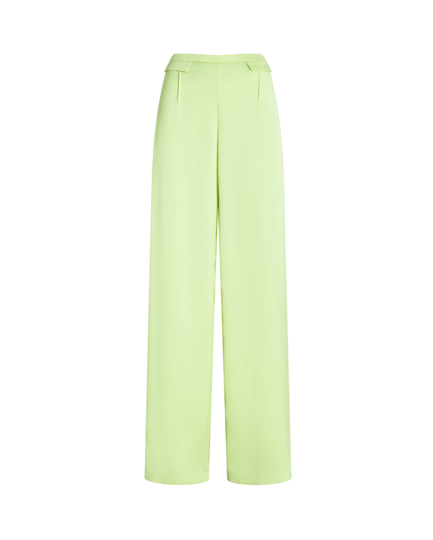 Palazzo Trousers in Envers Satin with Flap Pockets