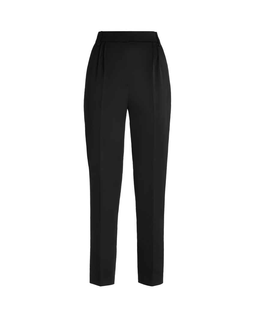 Stretch satin trousers