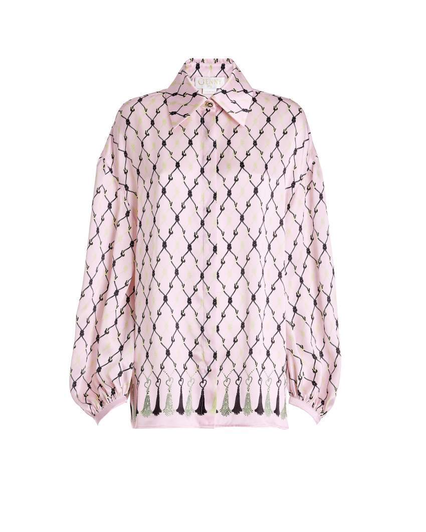 Camicia in seta stampata Rope Nappine