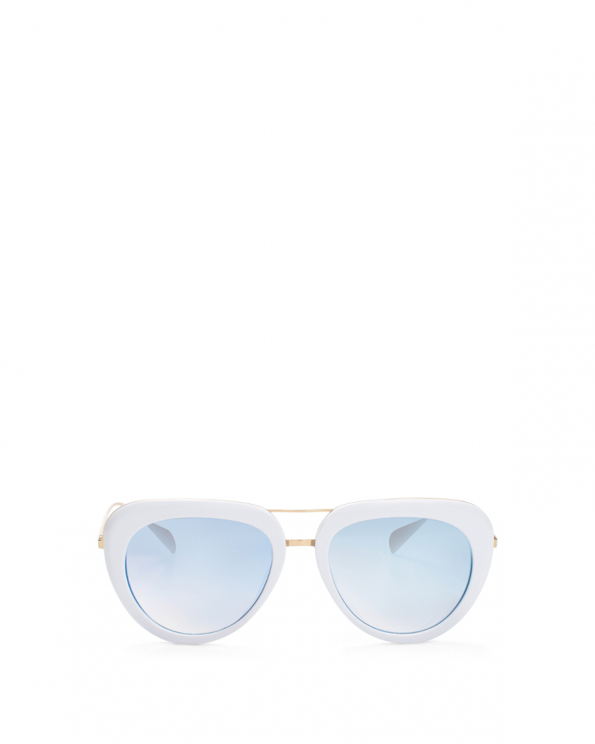 White aviator sunglasses