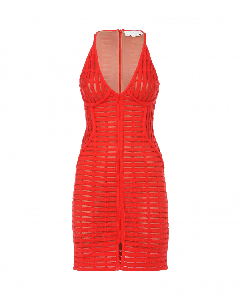 Red knitted iconic dress