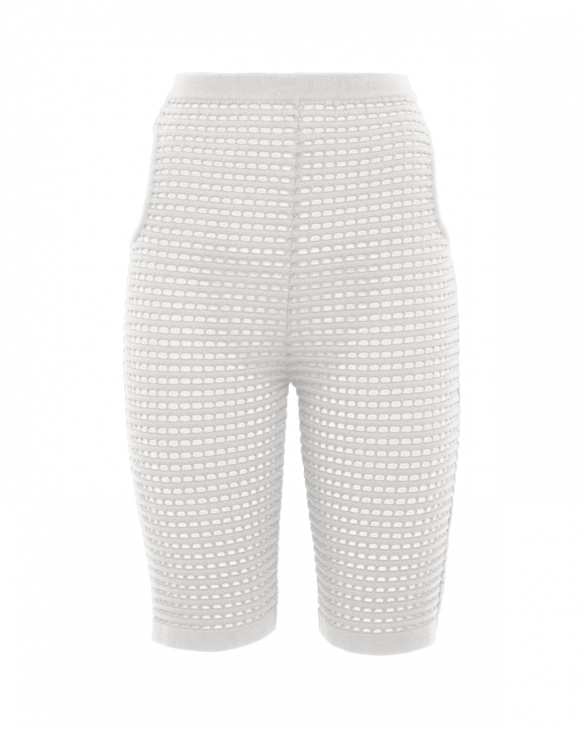 White iconic cycling trousers 