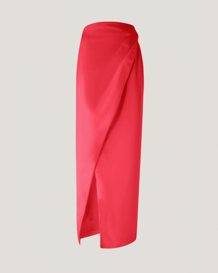 Long skirt with drapery