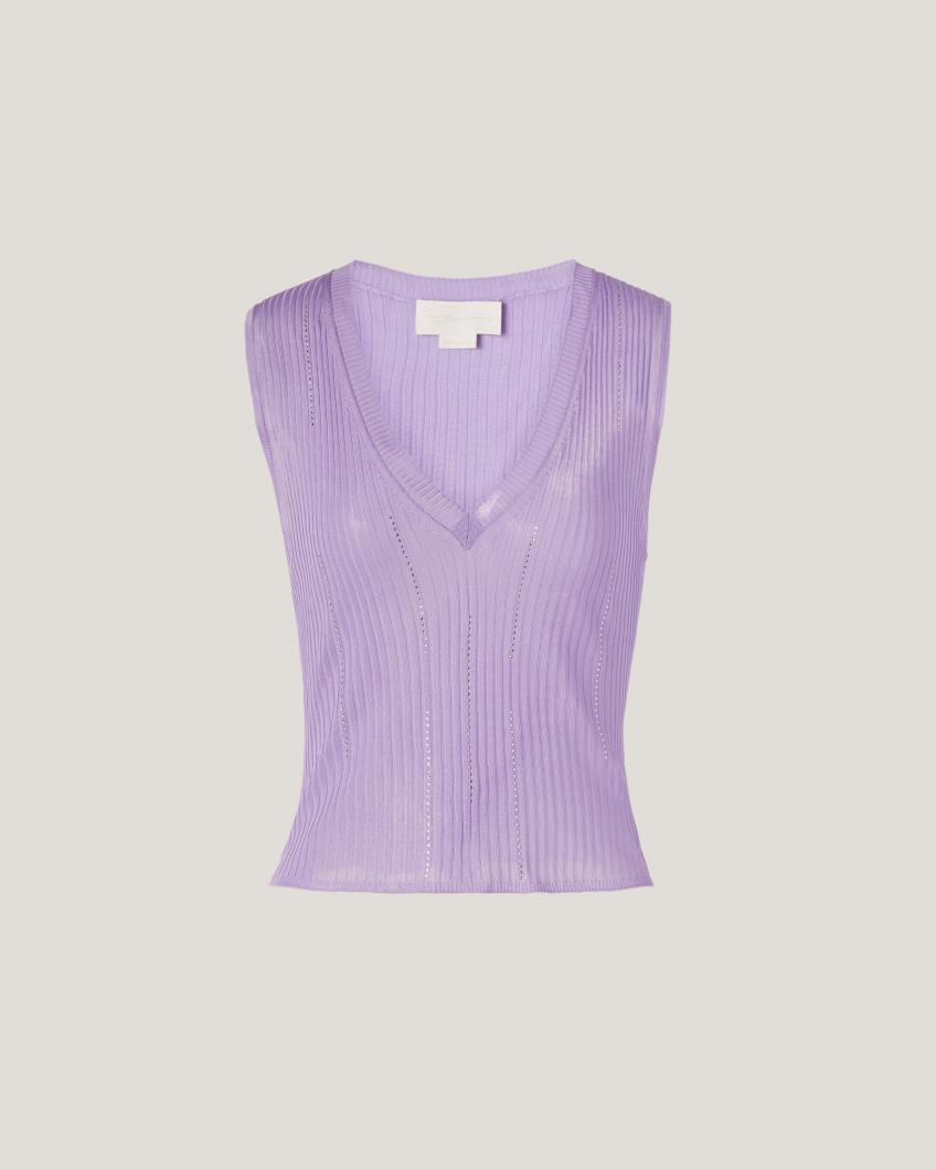 Pleated lilac top