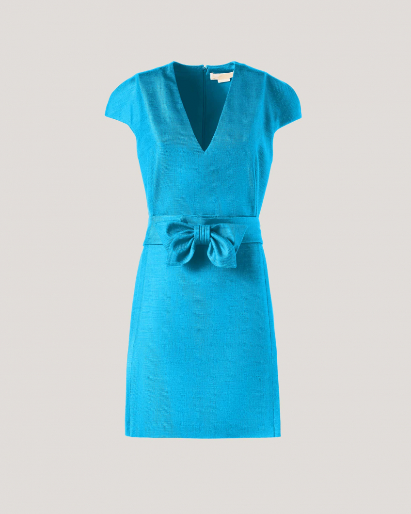 Dress with bow belt
