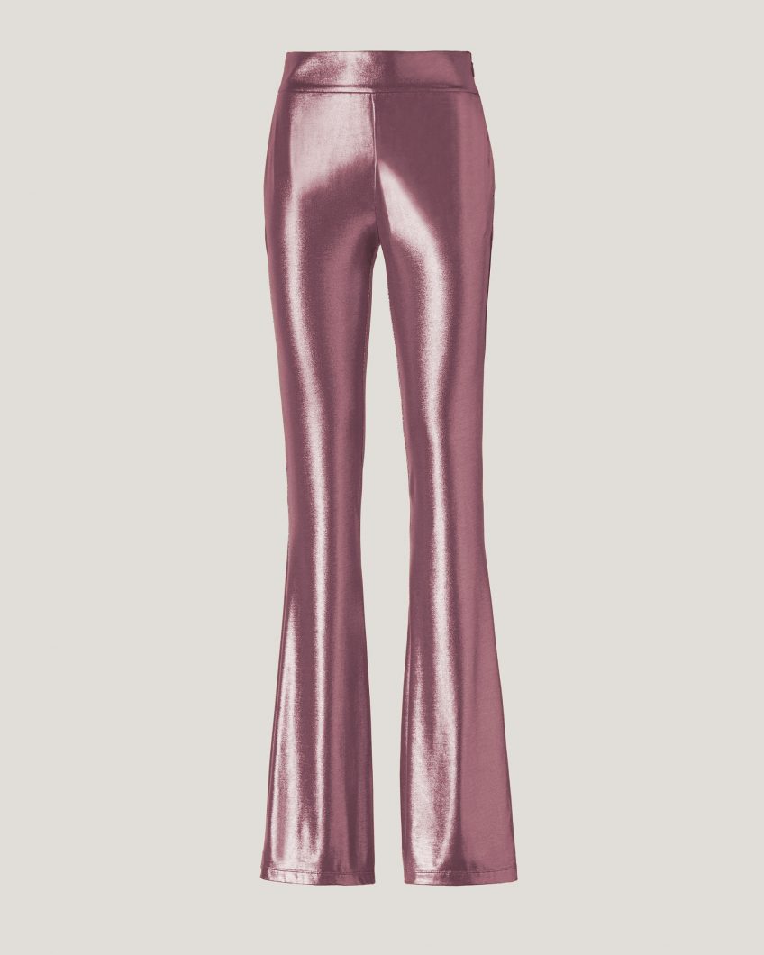 Pink laminated pants