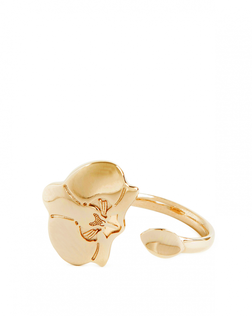 Open gold-plated ring