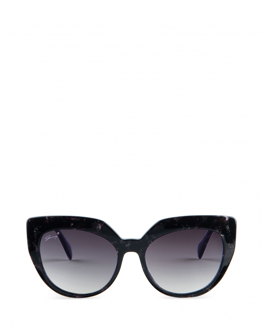 Cat-eye sunglasses with glitters