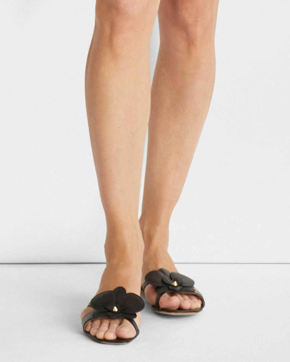 Flat nappa leather sandals with Orchid | Shoes | Genny
