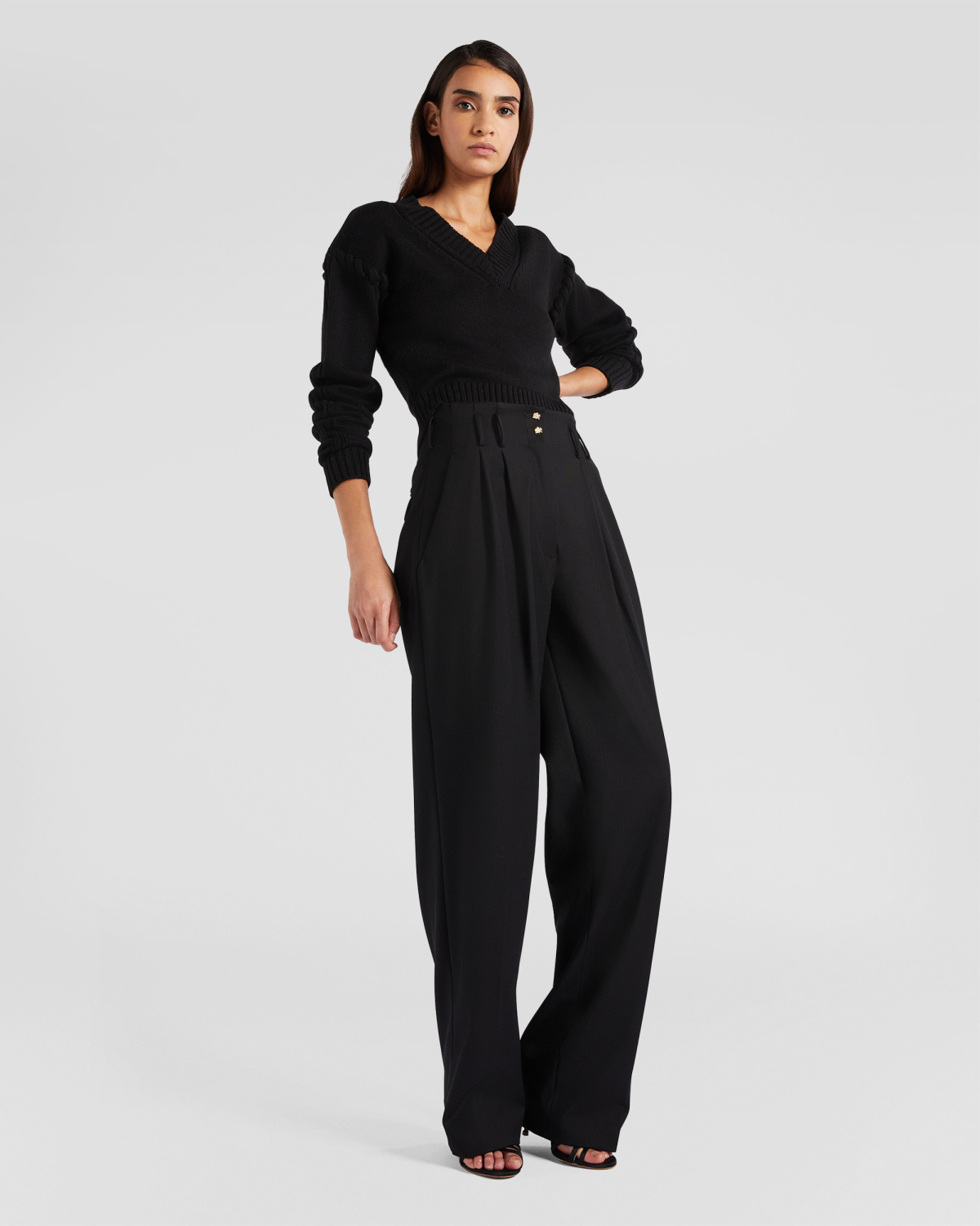 Wool sweater with tubular stitching | Sweaters, OUTLET | Genny