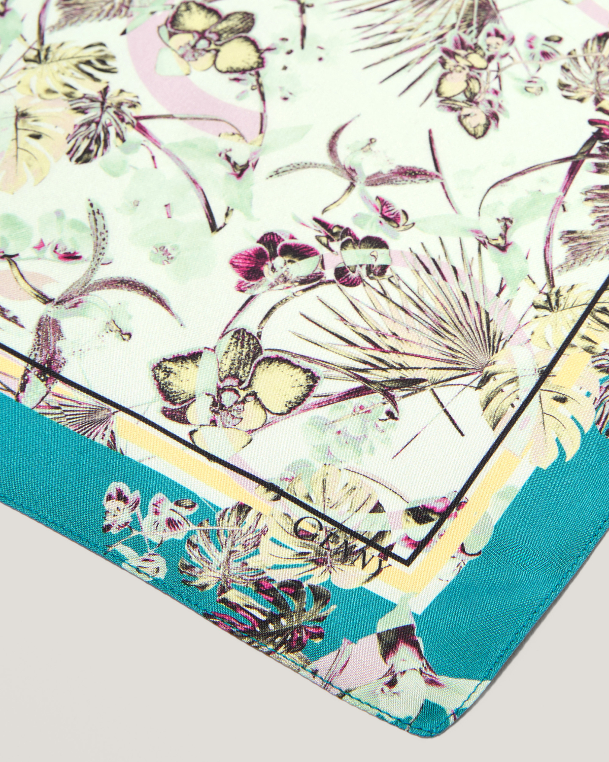 Jungle Orchids mini silk scarf | Silk Scarves, Accessories | Genny