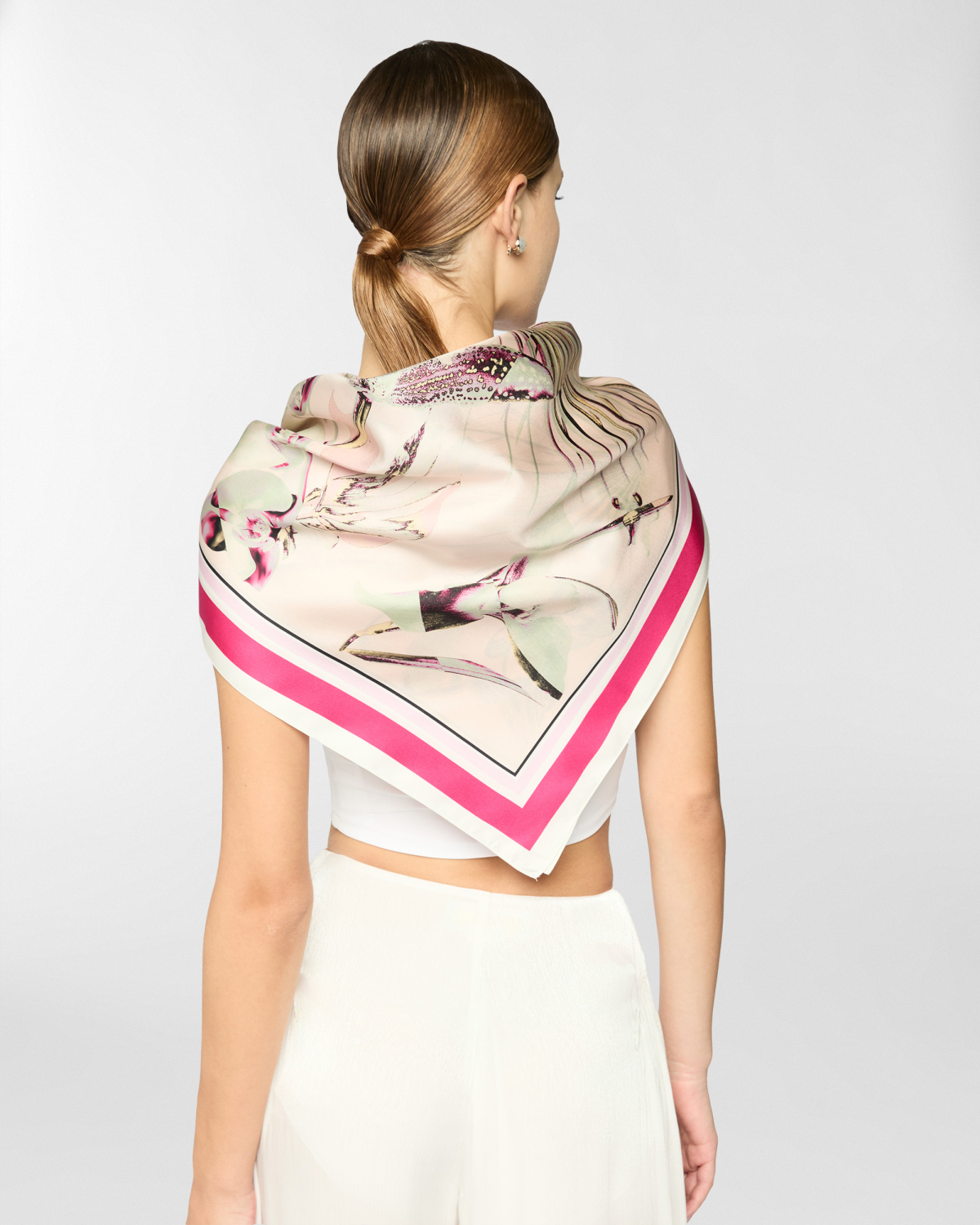 Jungle Orchids large silk scarf | Silk Scarves, Accessories | Genny