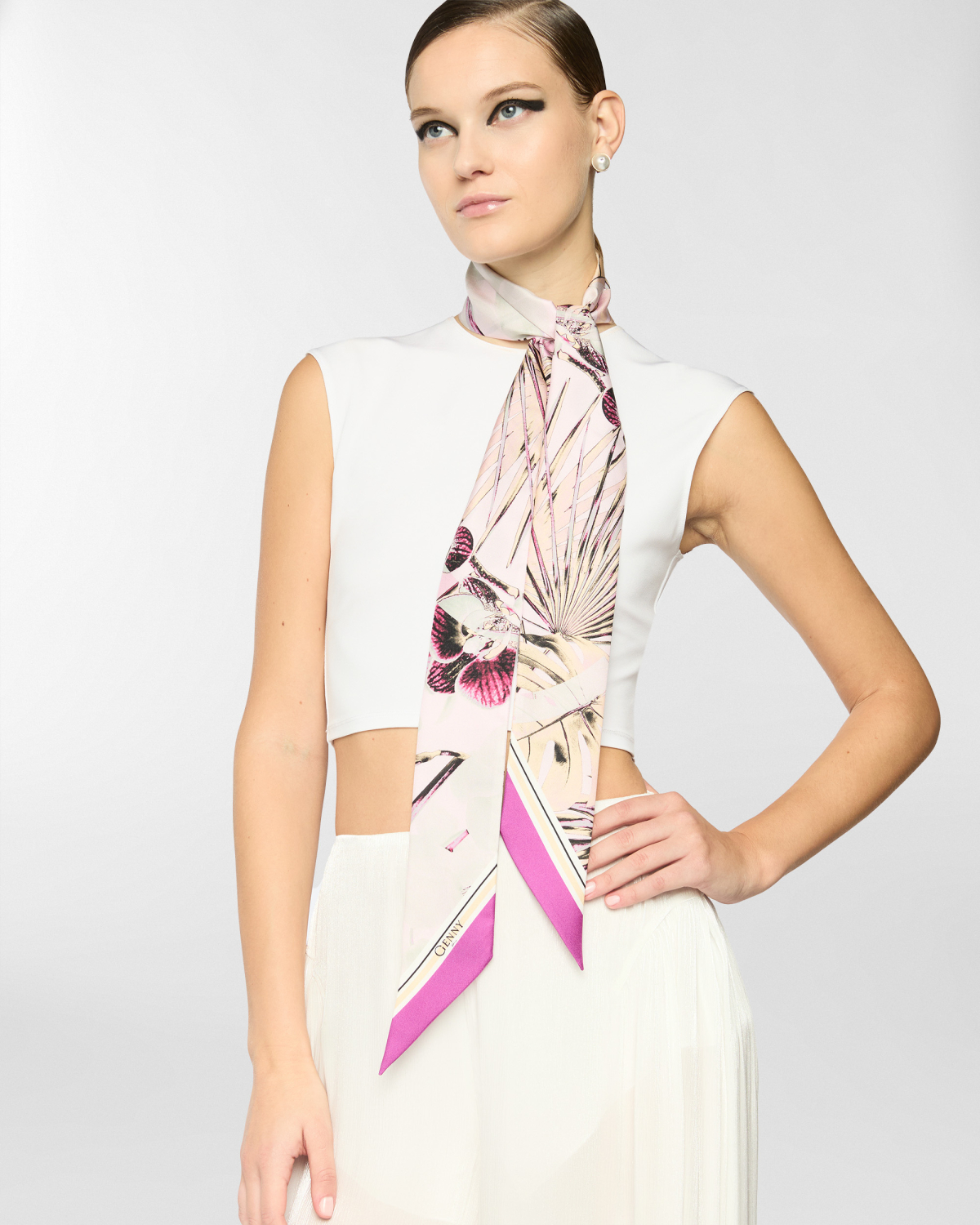 Jungle Orchids silk scarf | Silk Scarves, Accessories | Genny