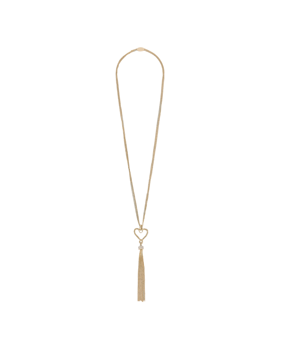 Necklace with heart and jewel tassel | FW 2026-2027 Show Collection , Jewelry, Necklaces, Fall Winter 2025-26, Accessories, Gifts, Holiday outfit, Accessories, Party Collection, Valentine's Gifts | Genny