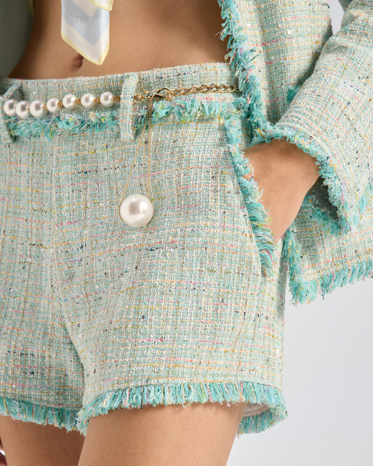 Multithread jacquard shorts | Cruise 2026 Collection, Sale 40%, Saldi, Shorts | Genny