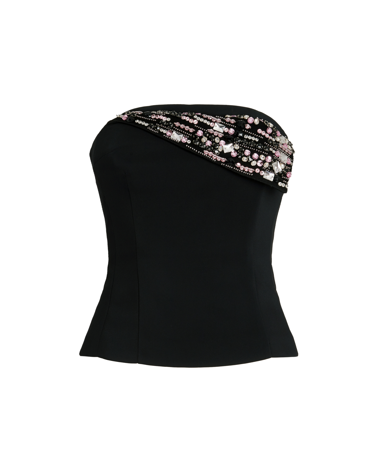 Top bustier in cady con scollo ricamato | Collezione Cruise 2026, Private sale summer 26, Saldi, Top & Bluse | Genny