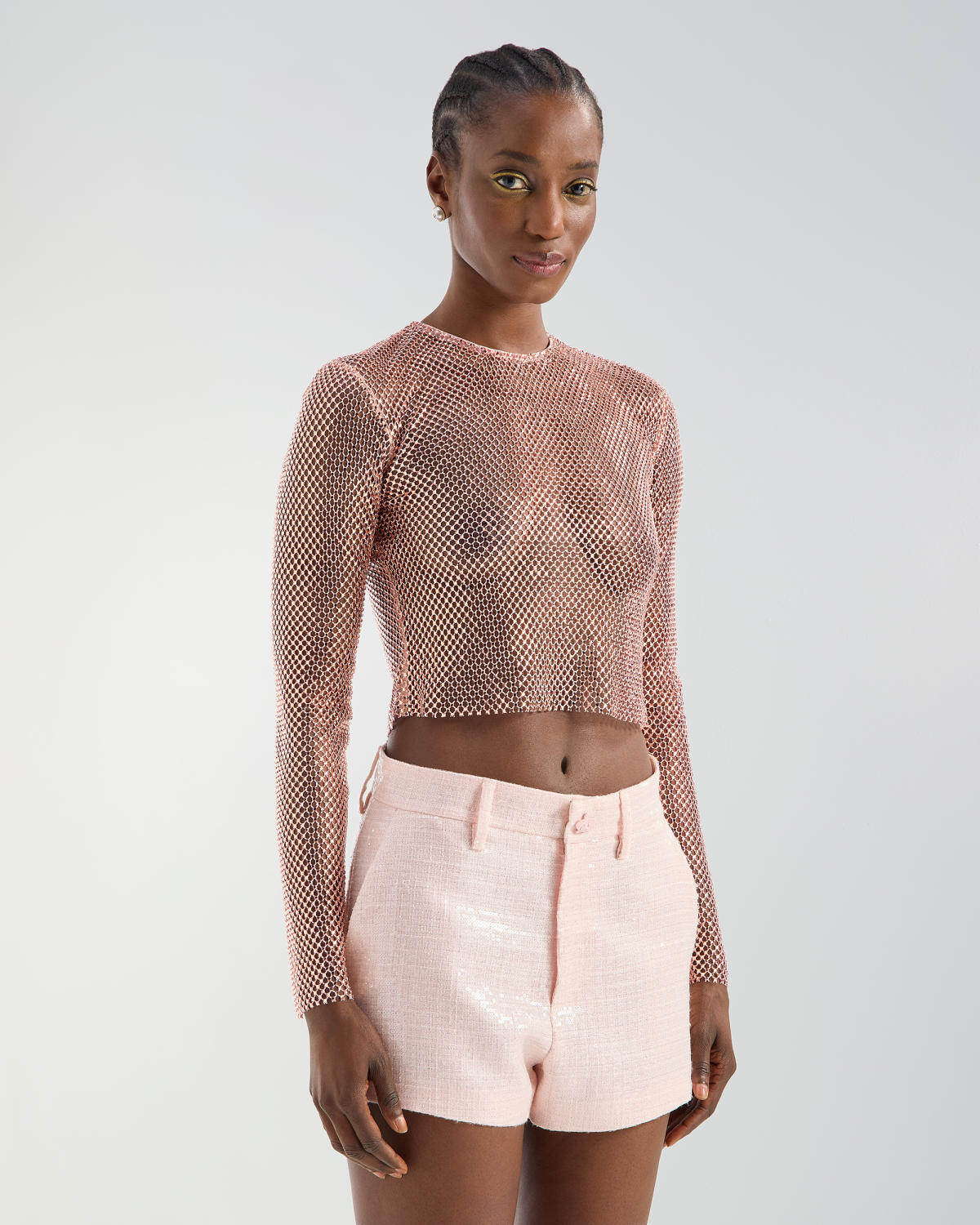 Rhinestone Mesh Top | Tops & Blouses | Genny