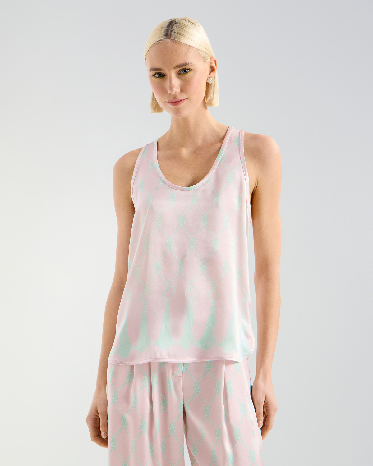 Top in seta con stampa nappine | Private sale summer 26, Top & Bluse | Genny