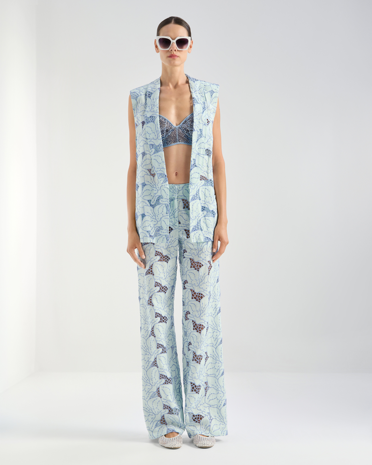 Top in rete con strass | Collezione Cruise 2026, Top & Bluse | Genny