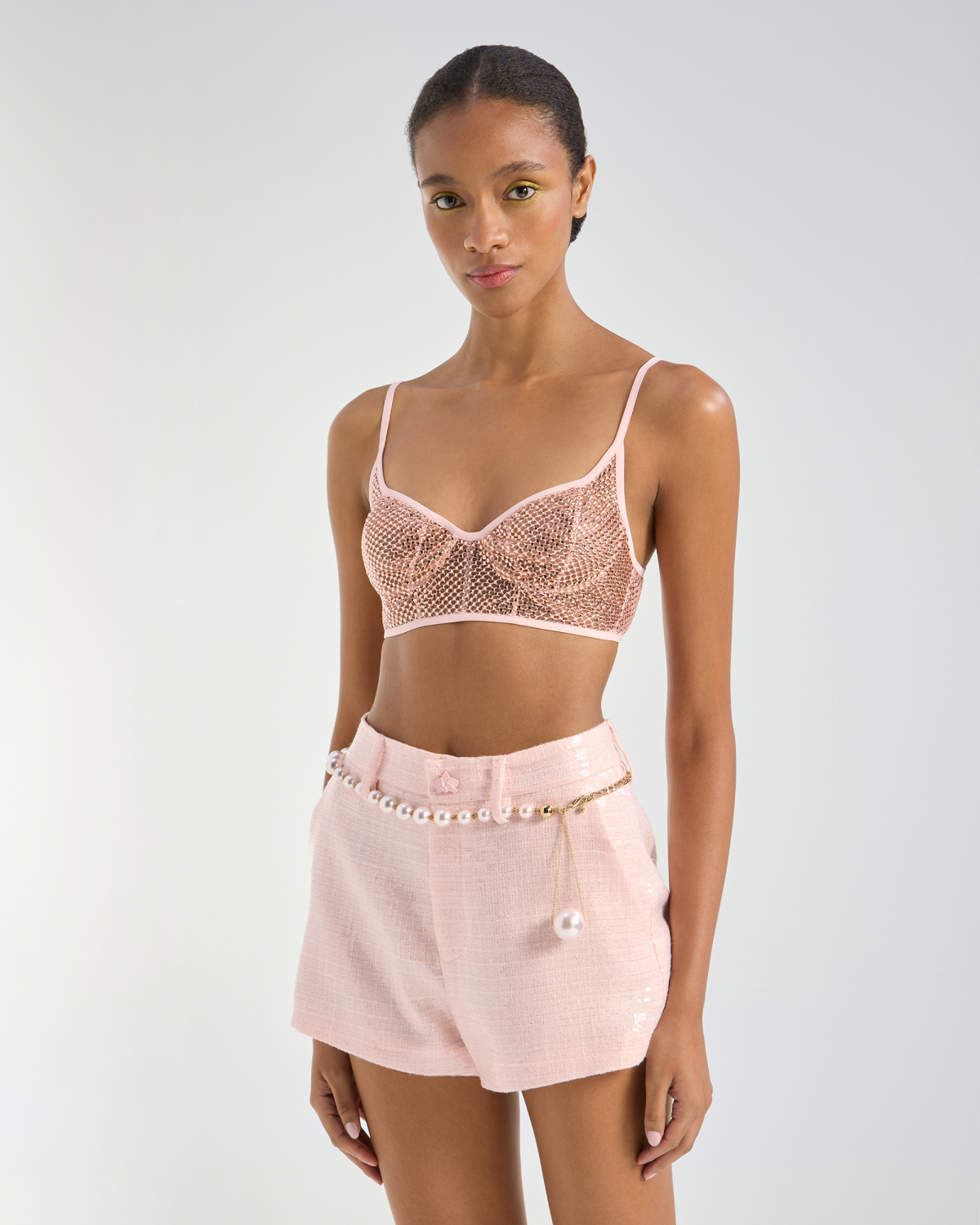 Top in rete con strass | San Valentino, Collezione Cruise 2026, Top & Bluse | Genny