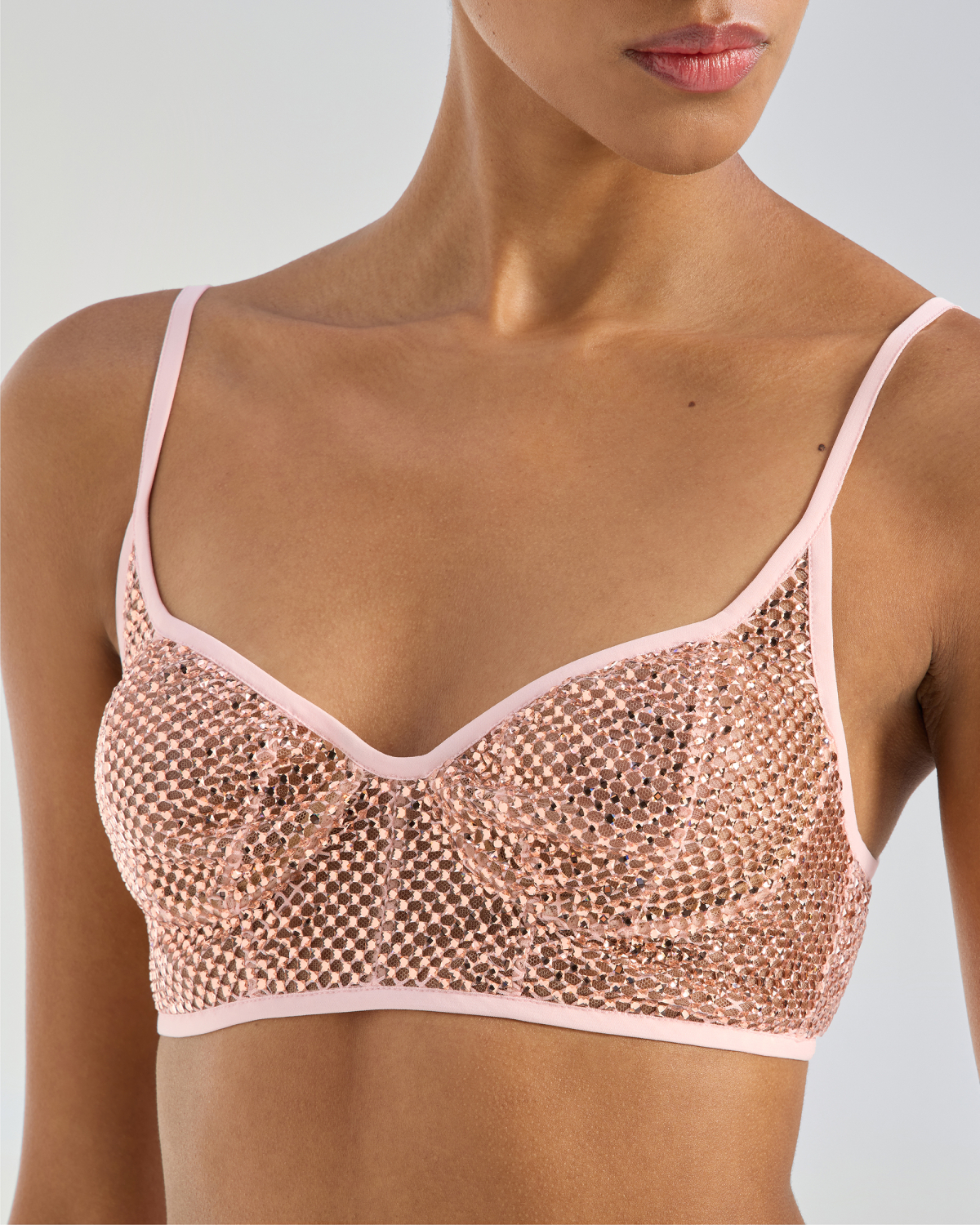 Top in rete con strass | San Valentino, Collezione Cruise 2026, Top & Bluse | Genny