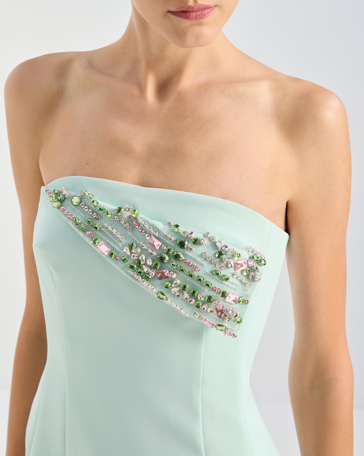Embroidered Neckline Cady Bustier Dress | Cruise 2026 Collection, Sale 40%, Saldi, Dresses & Jumpsuits, Daily dresses | Genny