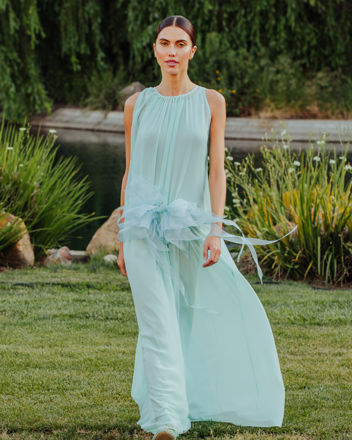 Long dress with side flower | Cruise 2026 Collection, Sale 40%, Saldi, Dresses & Jumpsuits, Daily dresses | Genny