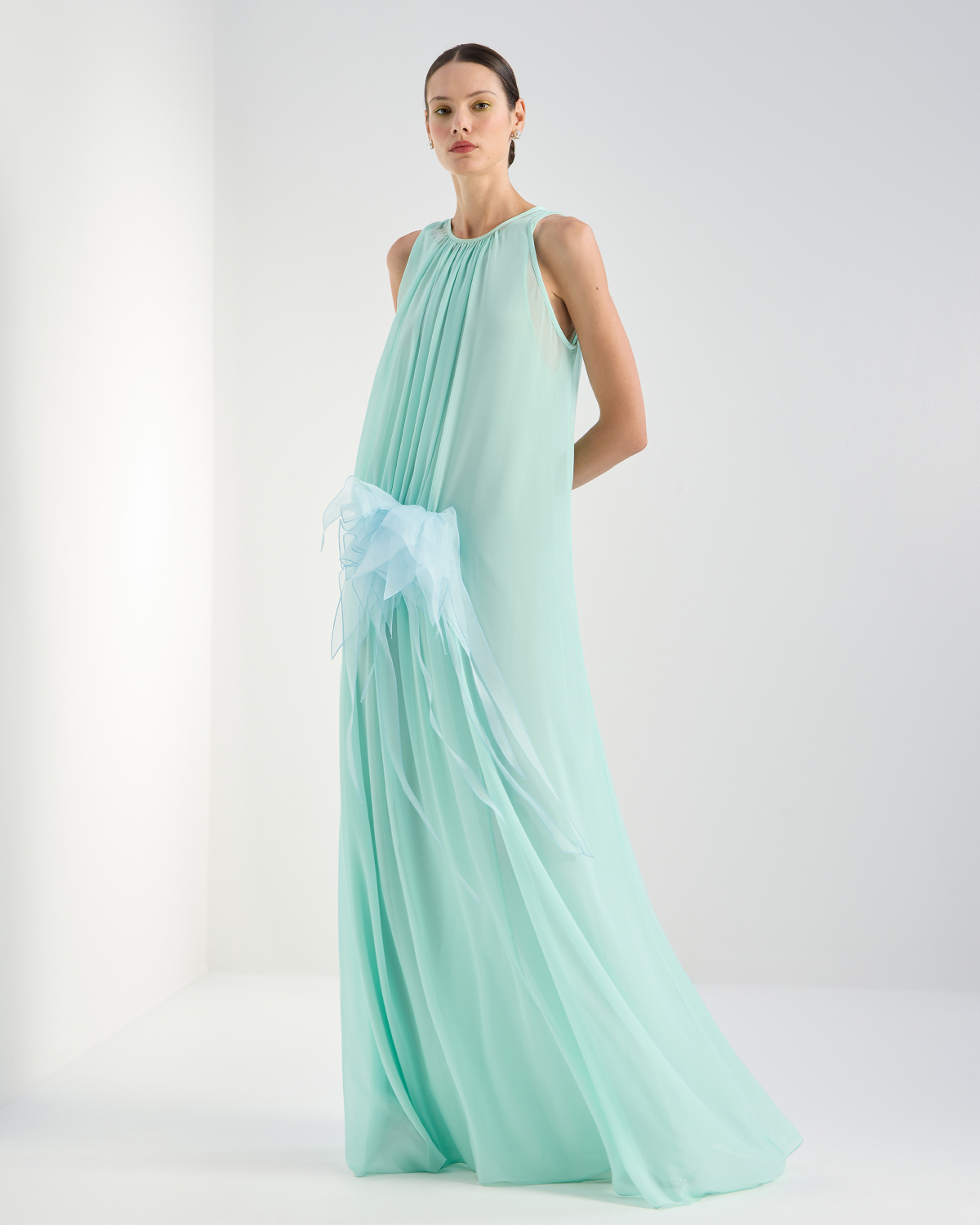 Long dress with side flower | Cruise 2026 Collection, Sale 40%, Saldi, Dresses & Jumpsuits, Daily dresses | Genny