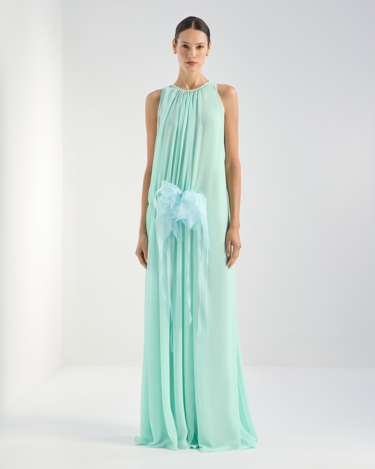 Long dress with side flower | Cruise 2026 Collection, Sale 40%, Saldi, Dresses & Jumpsuits, Daily dresses | Genny