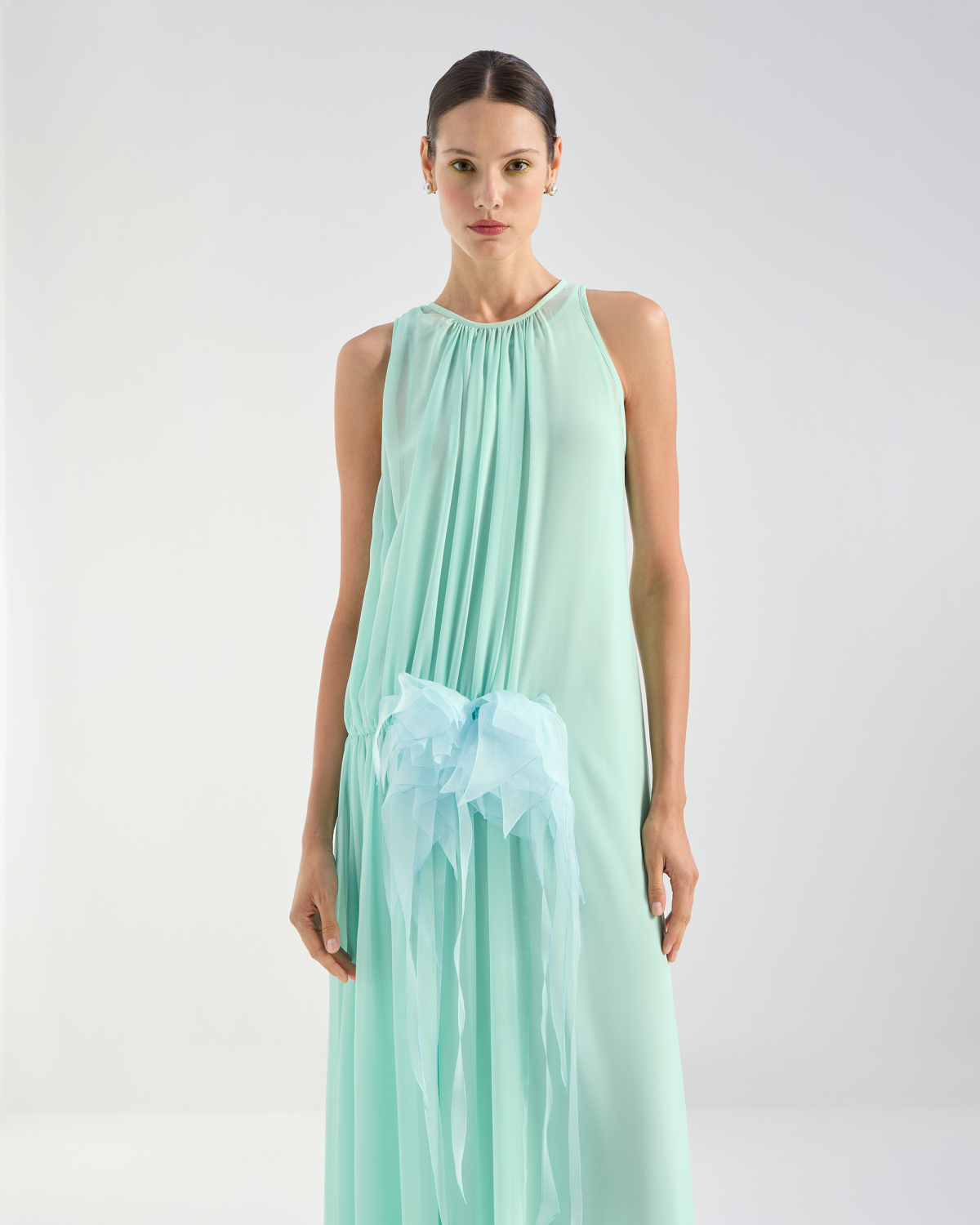 Long dress with side flower | Cruise 2026 Collection, Sale 40%, Saldi, Dresses & Jumpsuits, Daily dresses | Genny