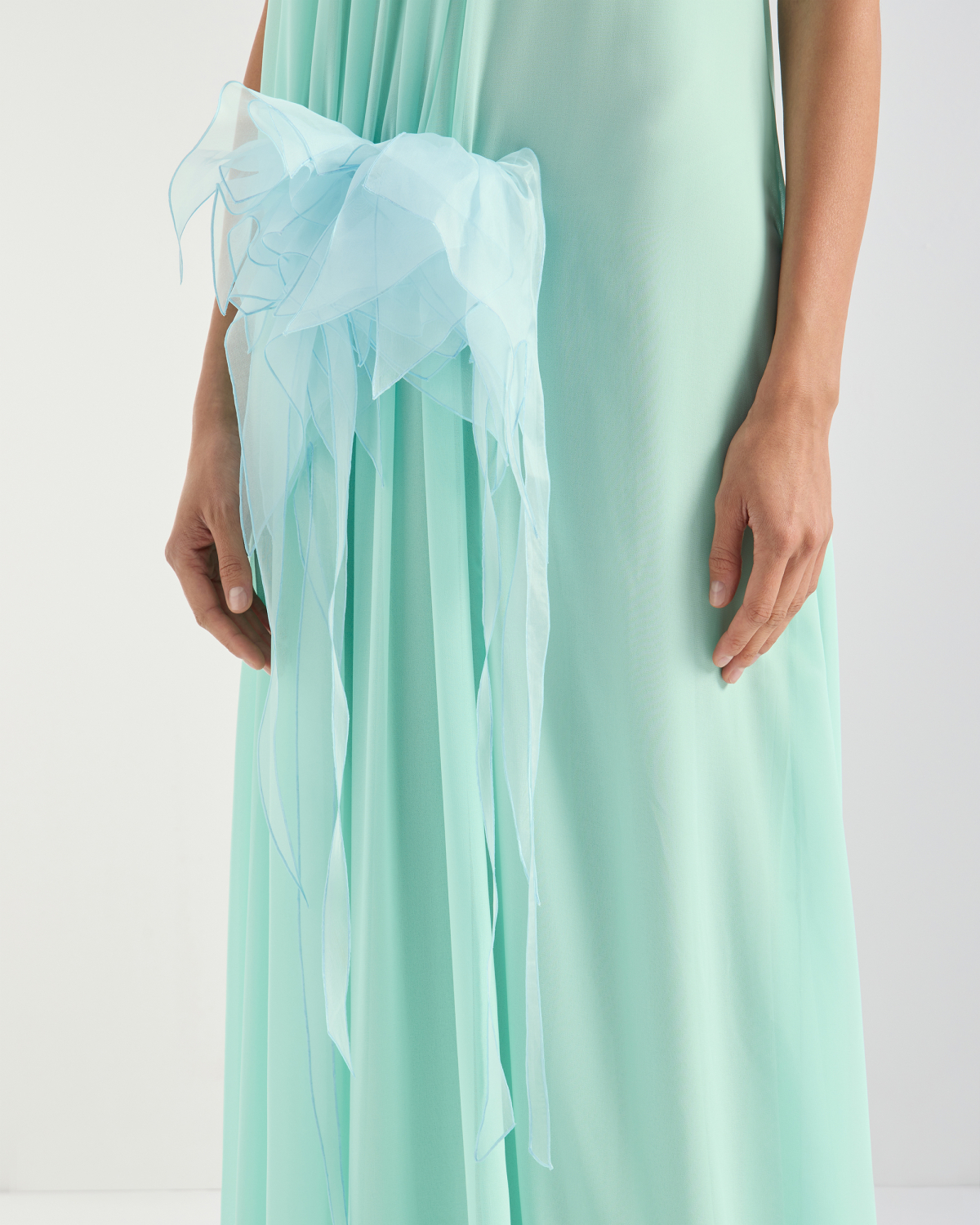 Long dress with side flower | Cruise 2026 Collection, Sale 40%, Saldi, Dresses & Jumpsuits, Daily dresses | Genny