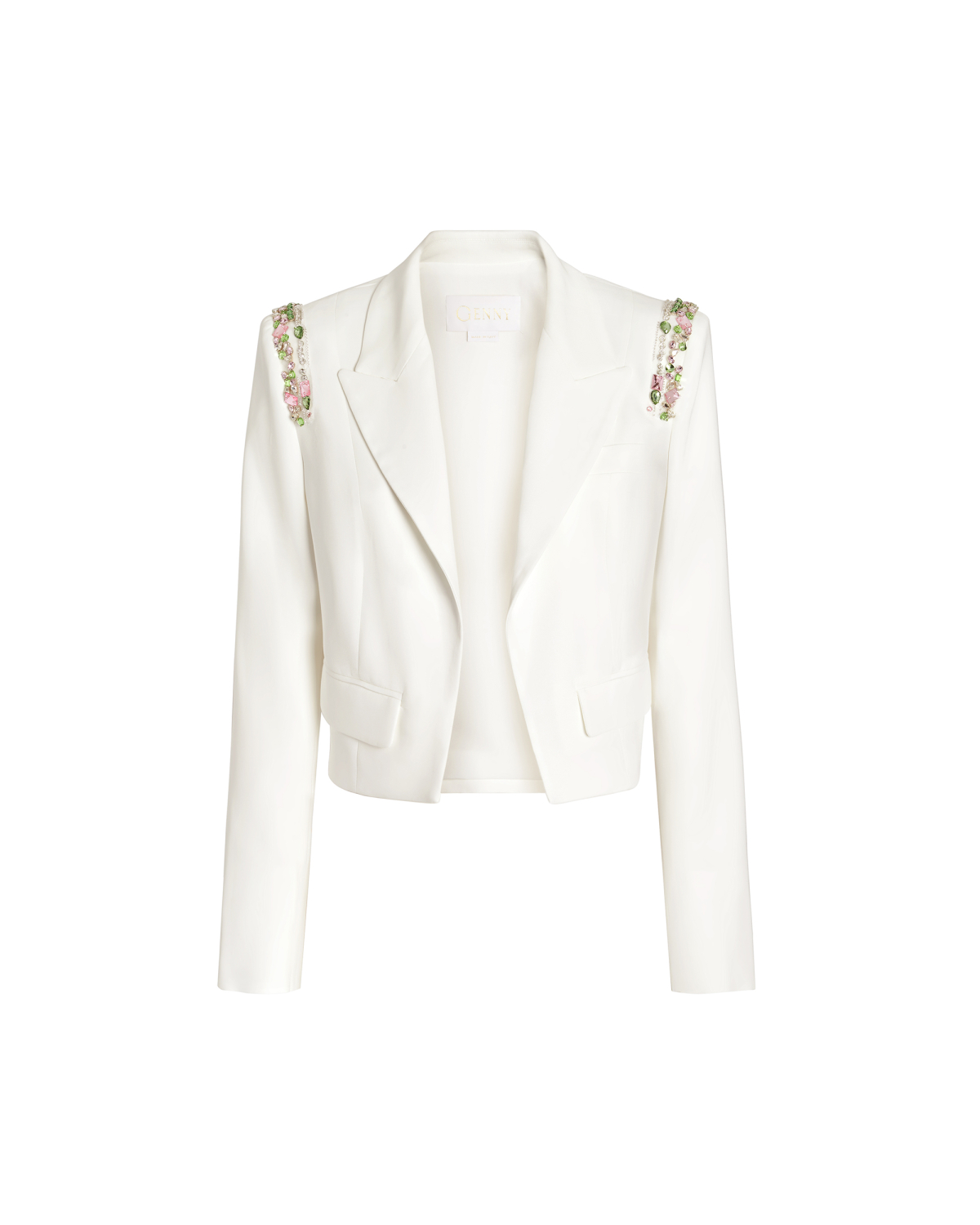 Cady jacket with jeweled shoulder embroidery | Cruise 2026 Collection, Sale 40%, Saldi | Genny