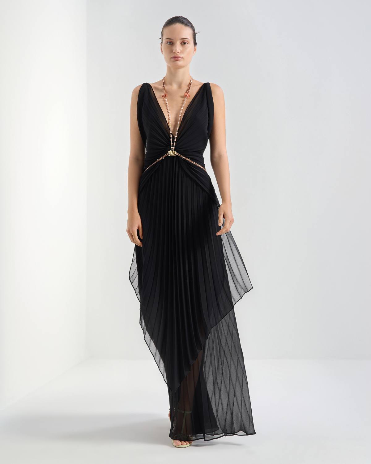 Long pleated dress | SS26 Show Collection, Saldi, Dresses & Jumpsuits, Evening and Cocktail dresses | Genny