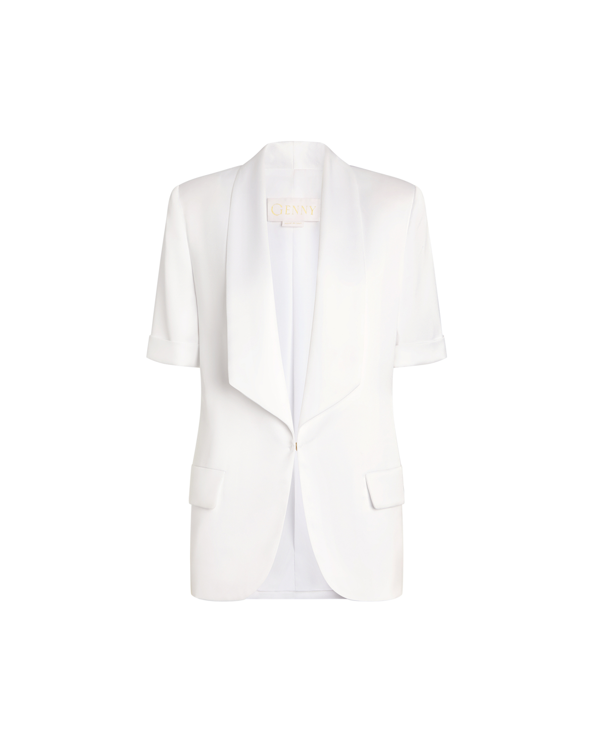 Envers Satin Jacket with Short Sleeves | SS26 Show Collection, Sale 40% | Genny