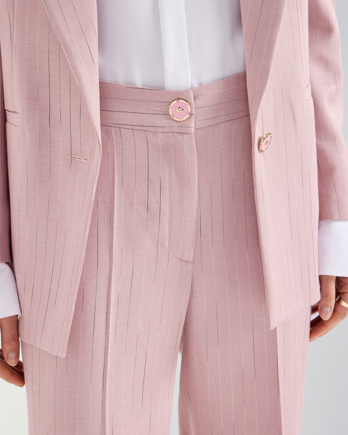 Wide-leg pinstripe trousers | Pre Fall Collection 2026-27, Skirts & Trousers, Trousers | Genny