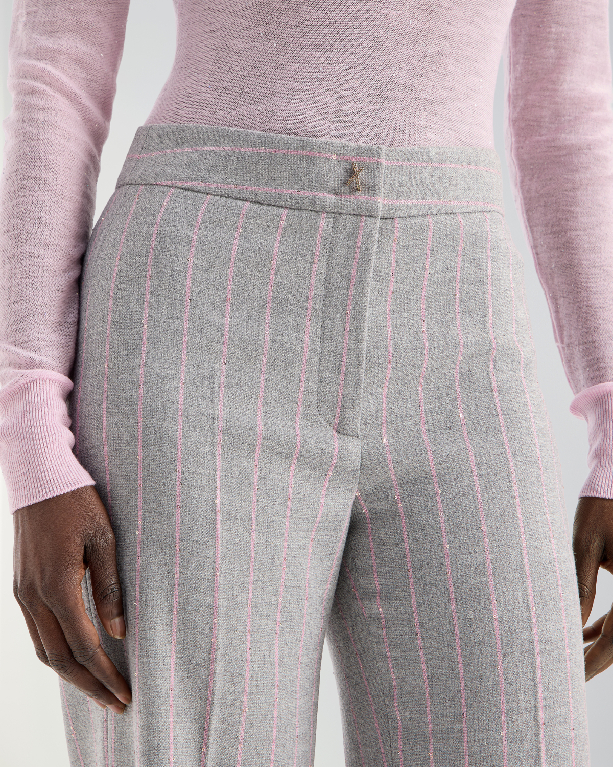 Wide-leg pinstripe trousers | Pre Fall Collection 2026-27, Skirts & Trousers, Trousers | Genny