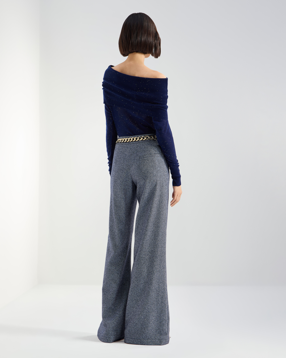 Wool Bardot-neck knit top | Pre Fall Collection 2026-27, Knitwear | Genny