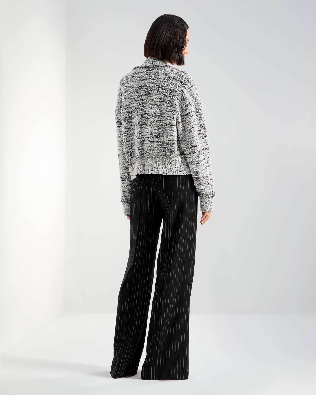 Bouclé knit cardigan with sequins | Pre Fall Collection 2026-27, Knitwear | Genny