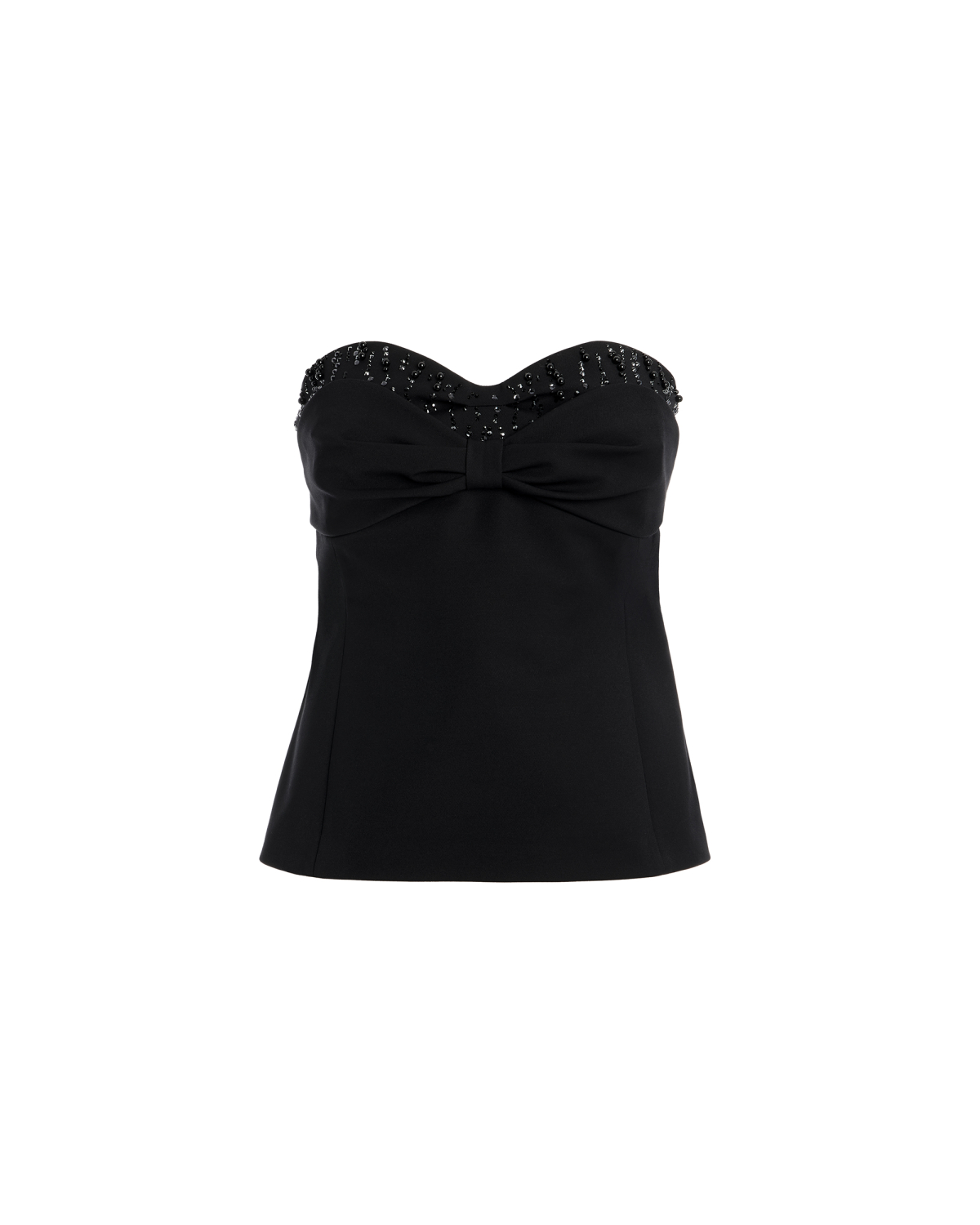 Strapless top with crystals and pearls | Pre Fall Collection 2026-27, Tops & Blouses | Genny